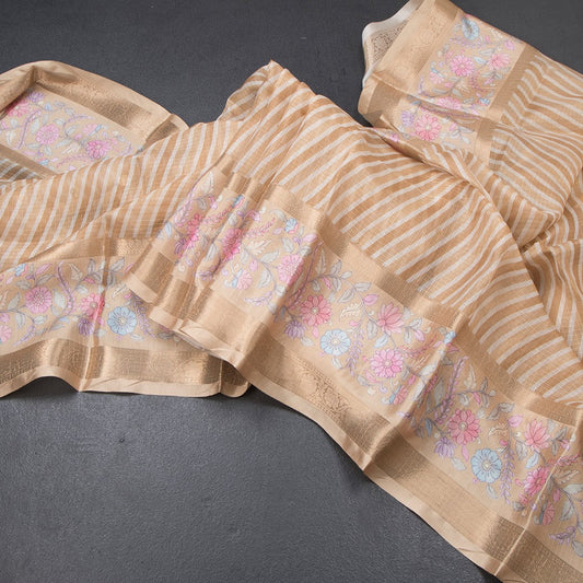 Kota Multi Colour Stripes Printed Saree