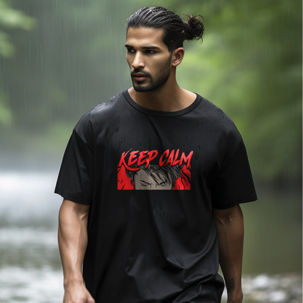 Keep Calm: Eyes Oversized T-Shirt - Fully Filmy