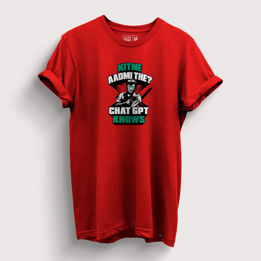 Kitne Aadmi The? | ChatGPT T-Shirt - Fully Filmy