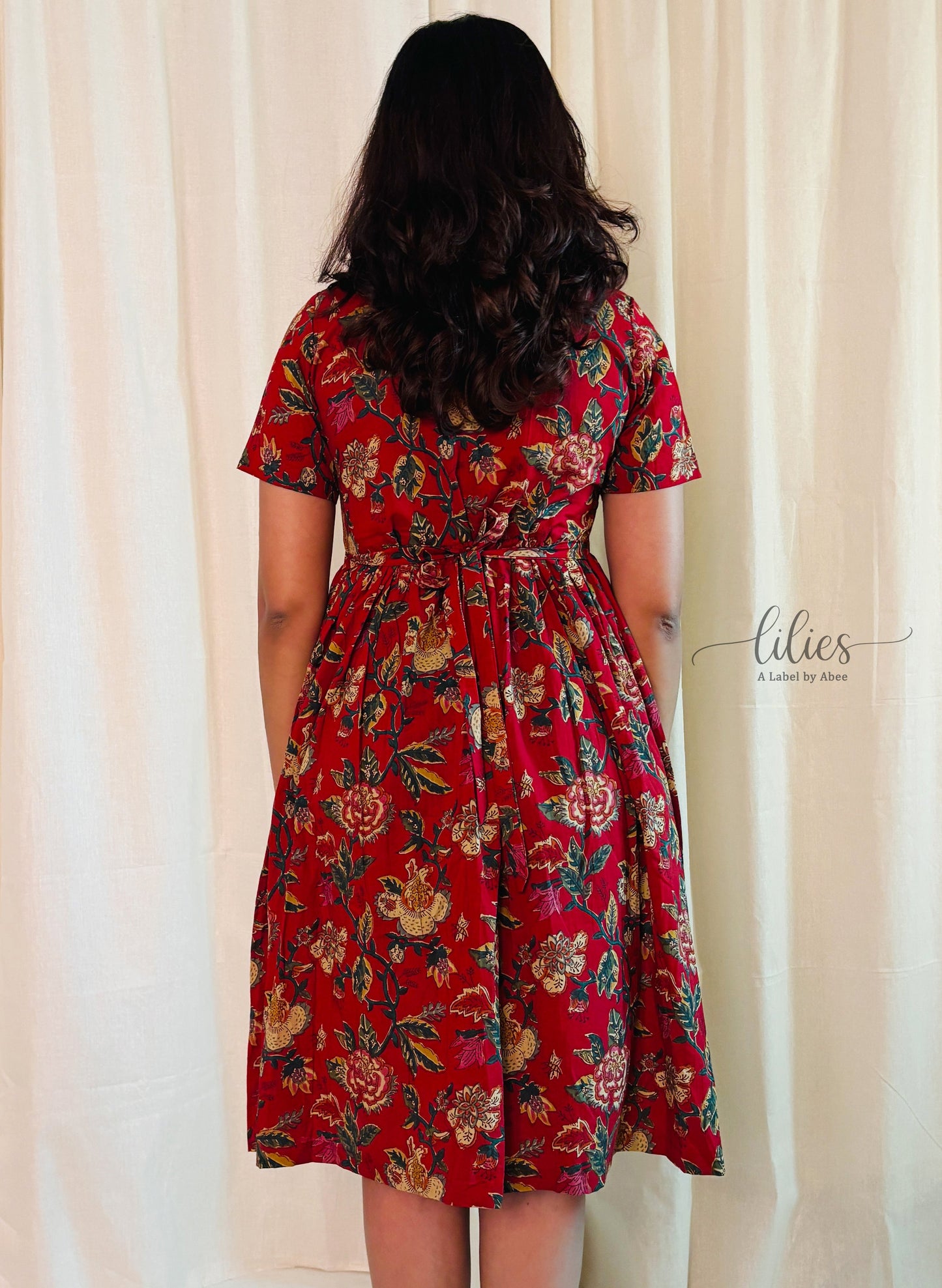 Aranya Maxi Dress - Red - Lilies