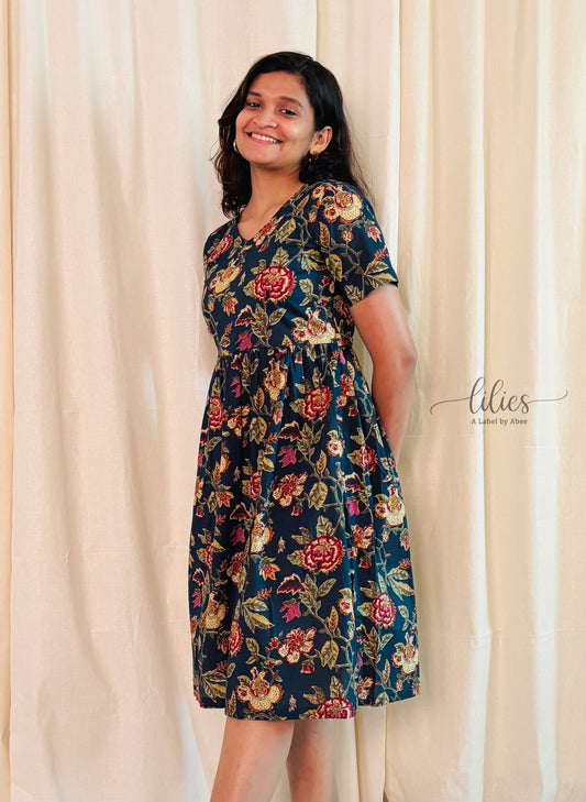 Aranya Maxi Dress - Blue - Lilies