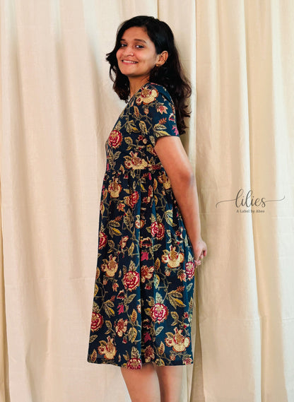 Aranya Maxi Dress - Blue - Lilies