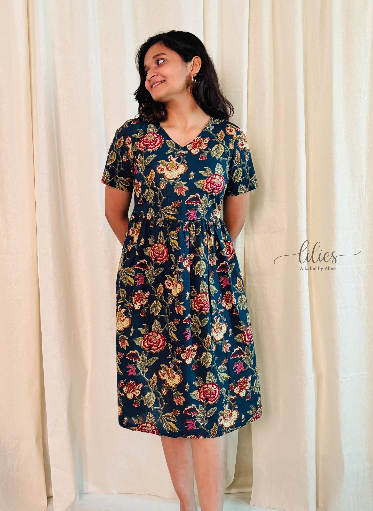 Aranya Maxi Dress - Blue - Lilies