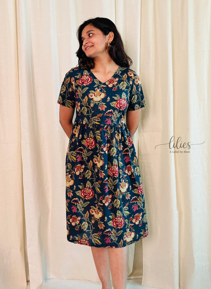 Aranya Maxi Dress - Blue - Lilies