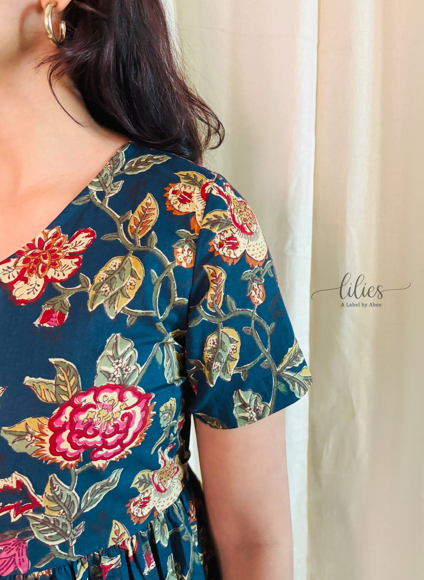 Aranya Maxi Dress - Blue - Lilies