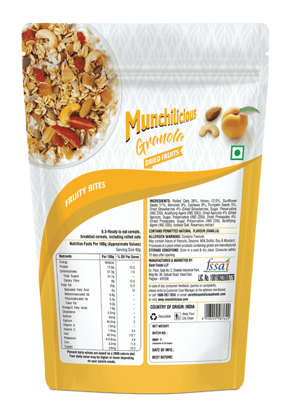 Dried Fruit Granola - Munchilicious (350gms)