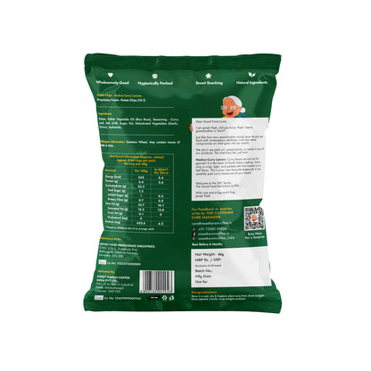 Potato Chips - Madras Curry Leaves 60g - Sweet Karam Coffee