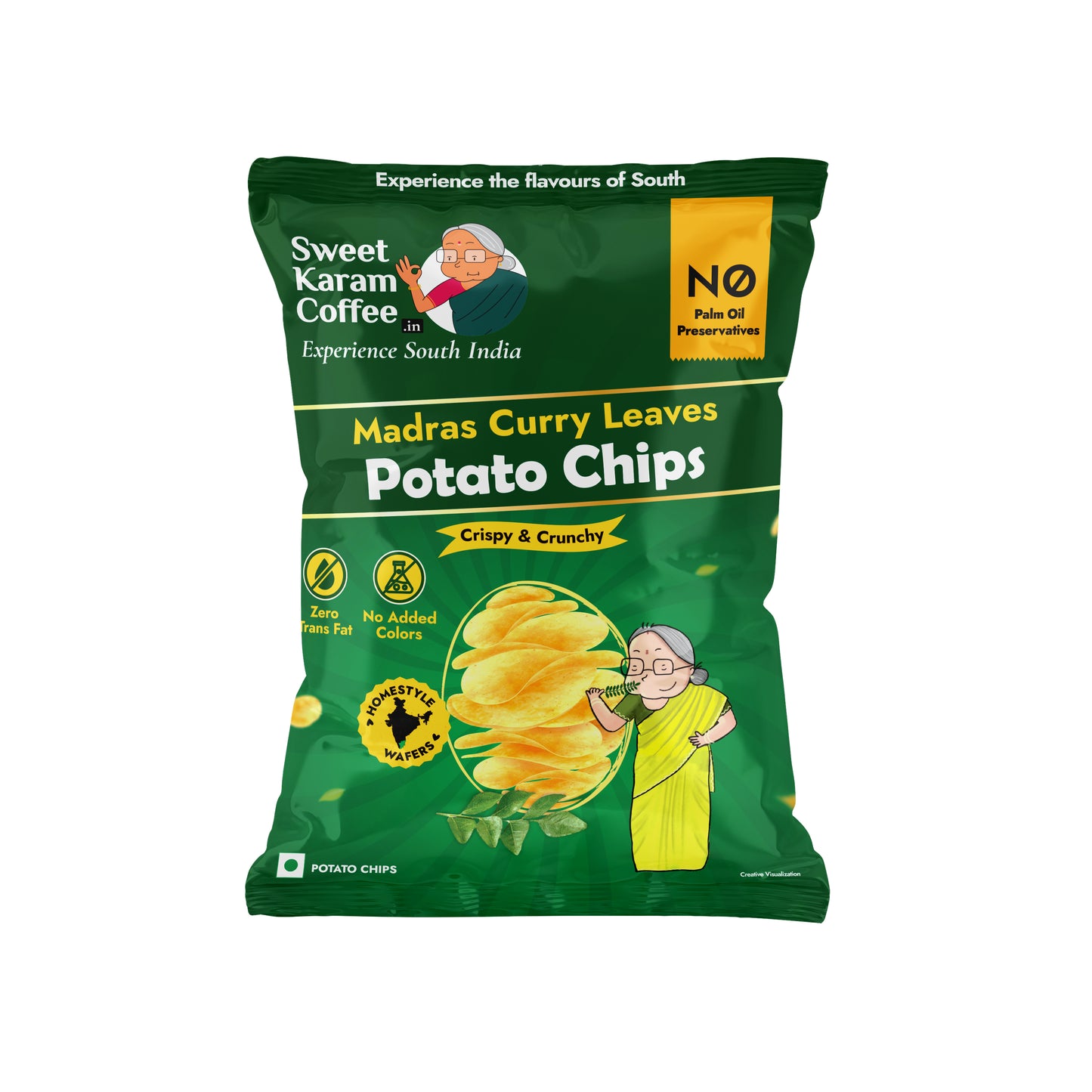 Potato Chips - Madras Curry Leaves 60g - Sweet Karam Coffee