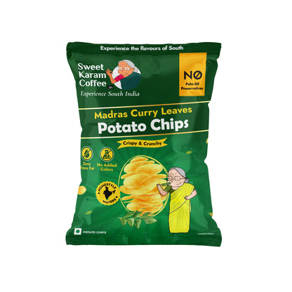 Potato Chips - Madras Curry Leaves 60g - Sweet Karam Coffee