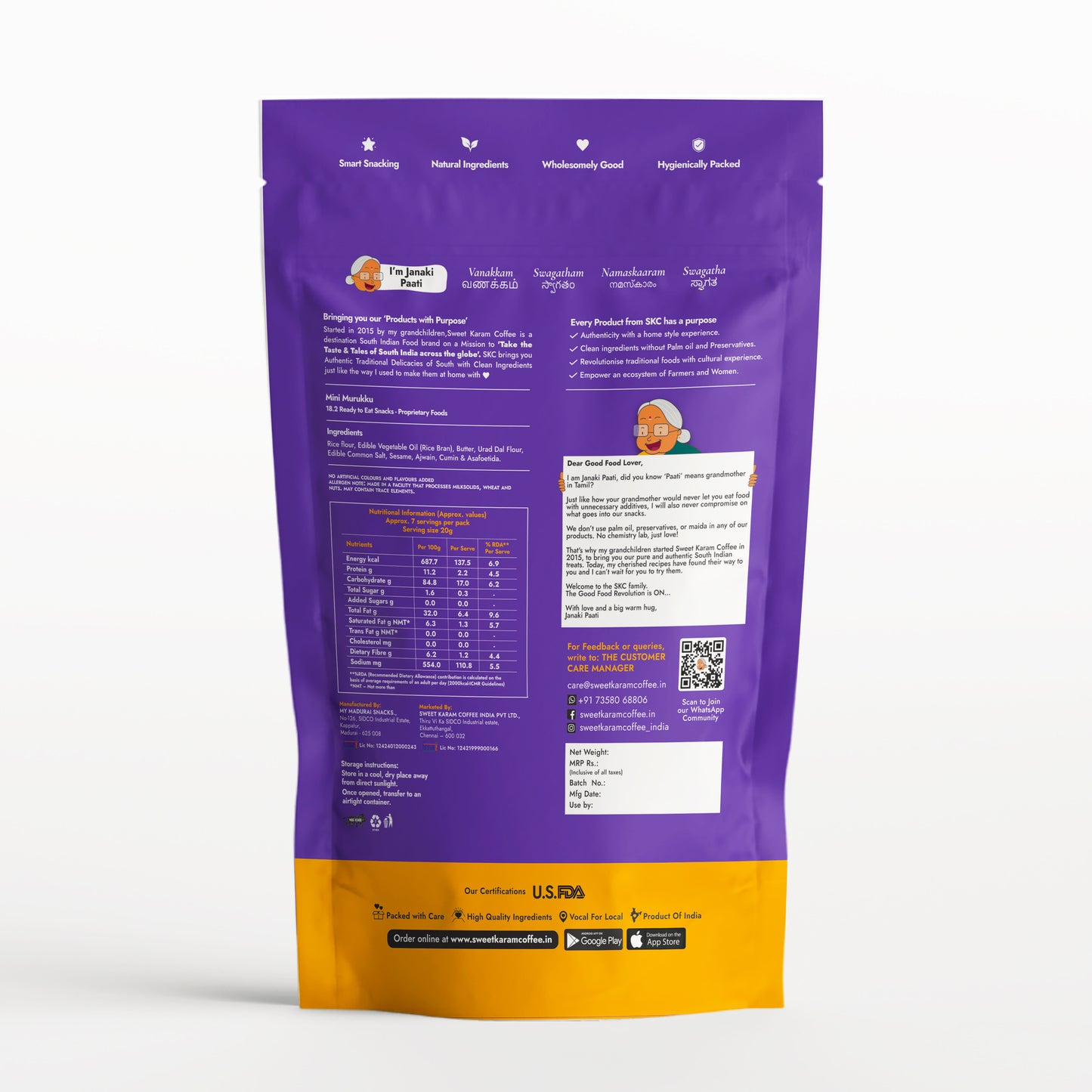 Mini Murukku 150g - Sweet Karam Coffee