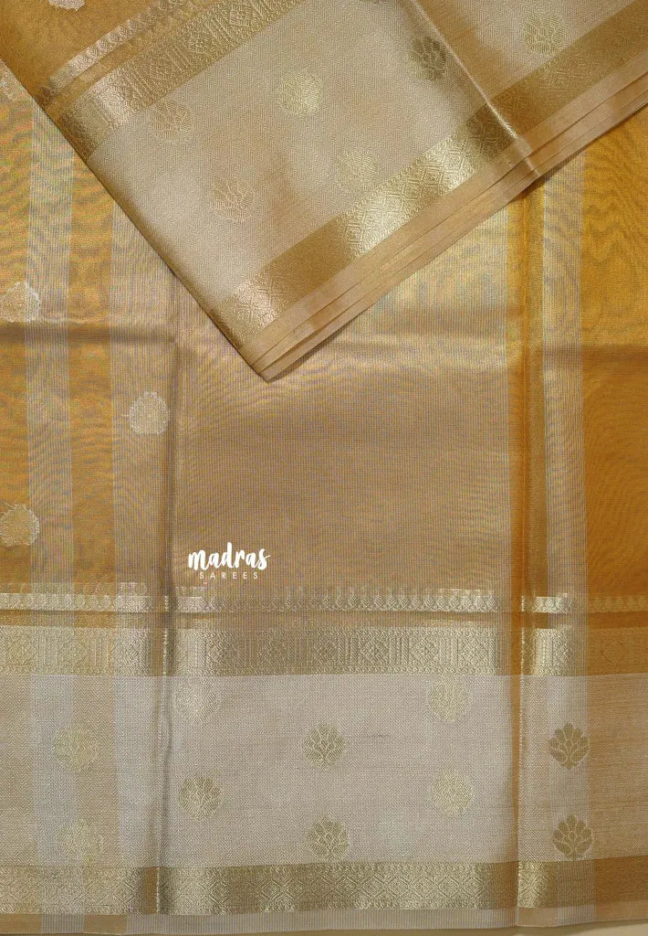 Golden glam - Soft Organza Tissue Silk - Madras Sarees