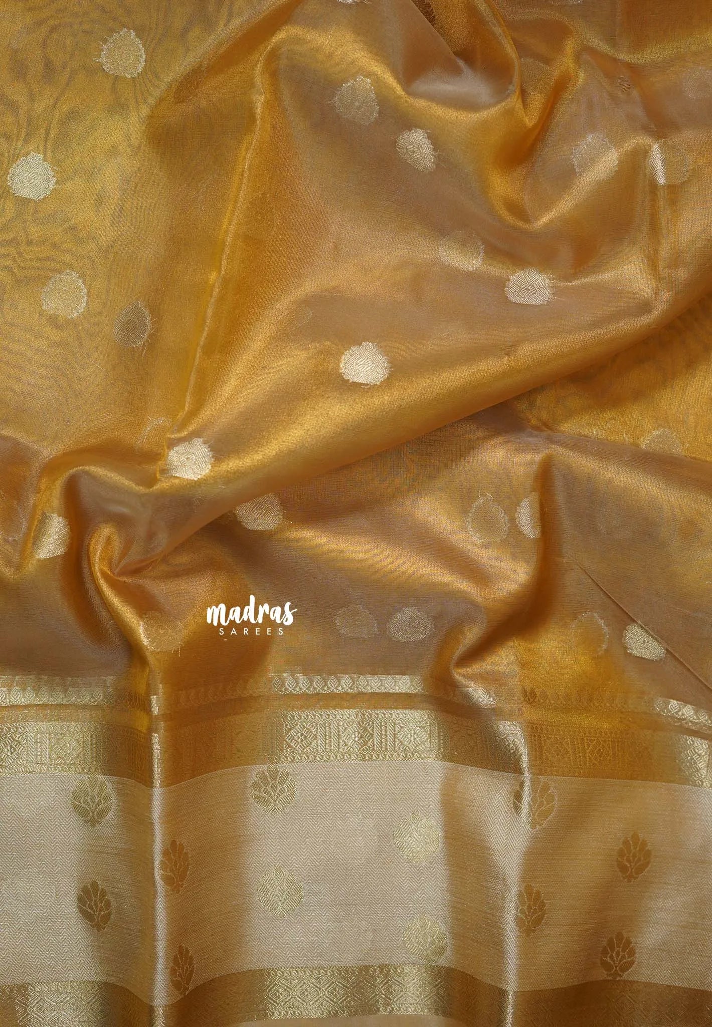 Golden glam - Soft Organza Tissue Silk - Madras Sarees