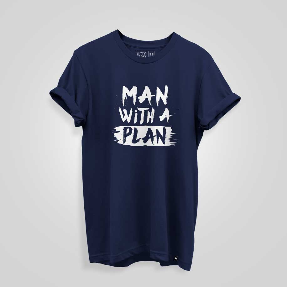 Man With A Plan - Navy T-shirt - Fully Filmy