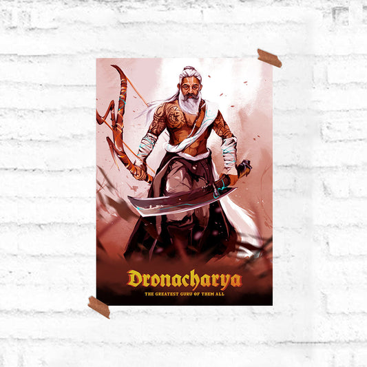 Kamal as Dronacharya - Kollywood Mahabharata Poster - Fully Filmy