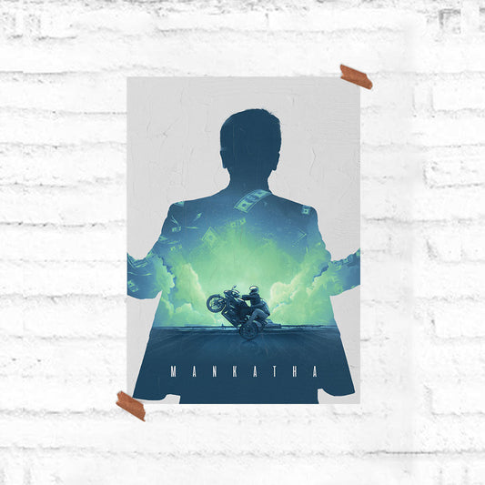 Mankatha Silhouette Poster - Fully Filmy