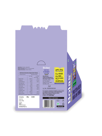 Salted Almonds 25g (Pack of 8) - Bolas