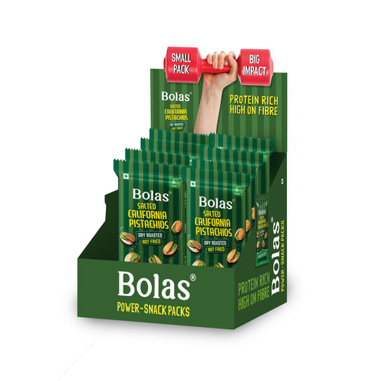 Salted Pistachios 25g (Pack of 8) - Bolas