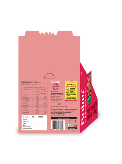 Salted Cashews 25g (Pack of 8) - Bolas