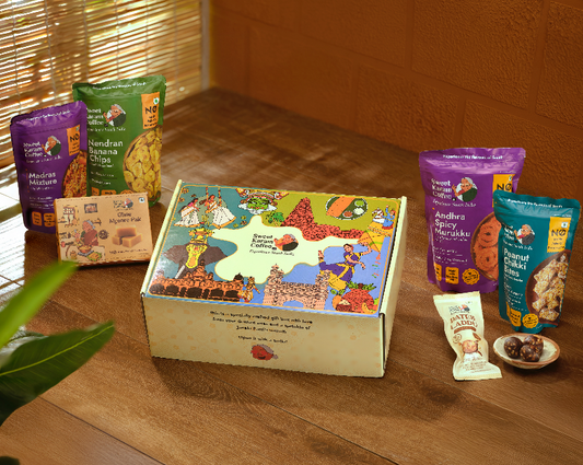 Celebration Box - Sweet Karam Coffee Gift Box (4 Snacks, 2 Sweets)