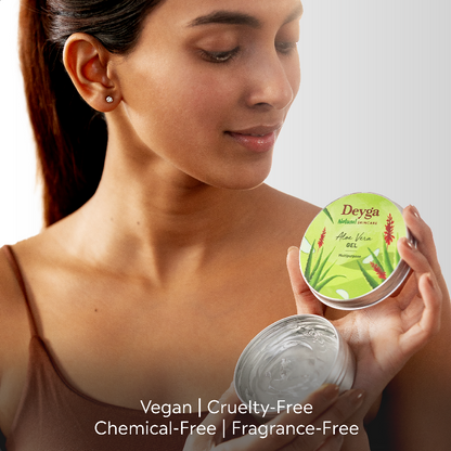 Aloe Vera Gel | Multipurpose Gel | Aloe Vera Gel for Skin, Face, and Hair | Suits All Skin Type | Men & Women (100g) Pack of 1 - Deyga Natural Skincare