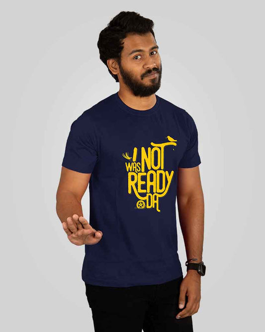 I Was Not Ready Da - Aravind SA Official T-Shirt - Navy - Fully Filmy