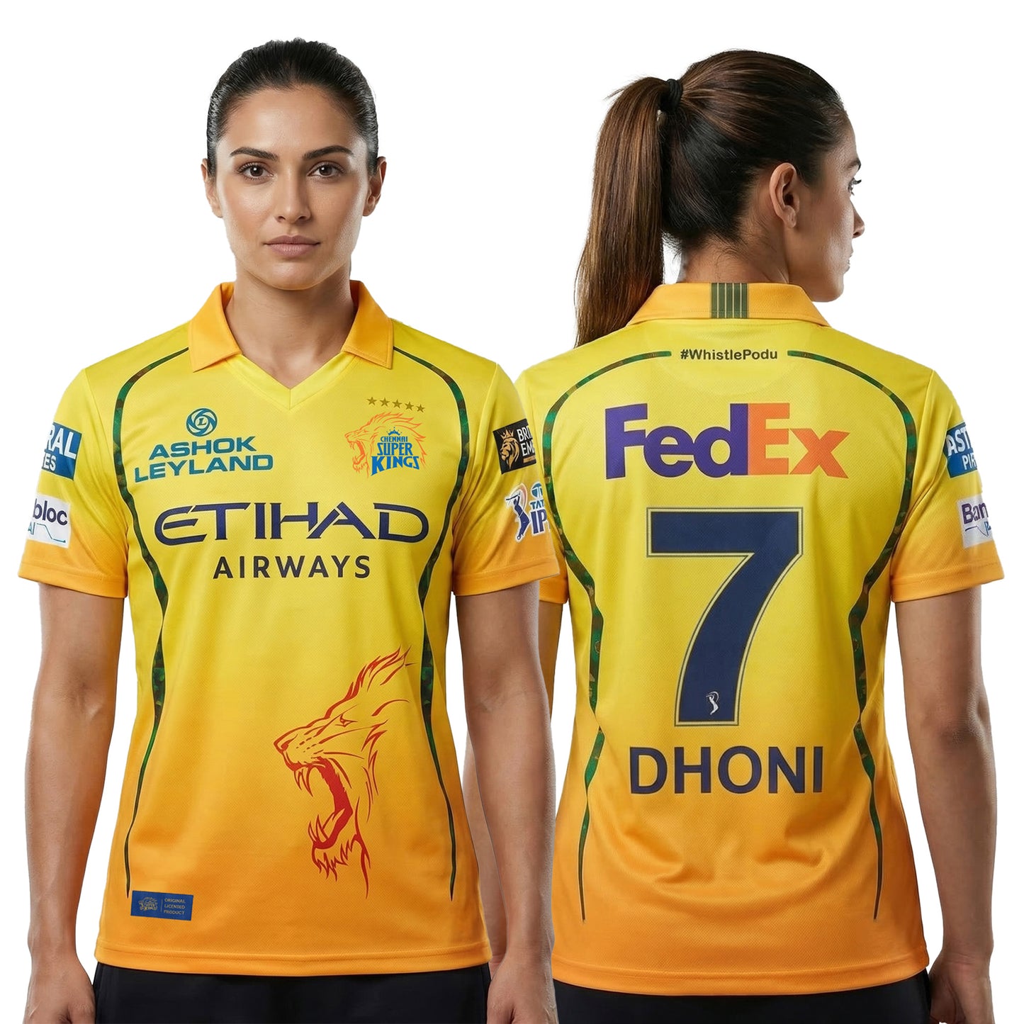 Chennai Super Kings Authentic Fan Jersey 2026 - Dhoni 7 (Half Sleeve) [Pre-Order]