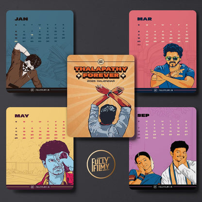 Thalapathy Forever 2025 - Desk Calendar - Fully Filmy