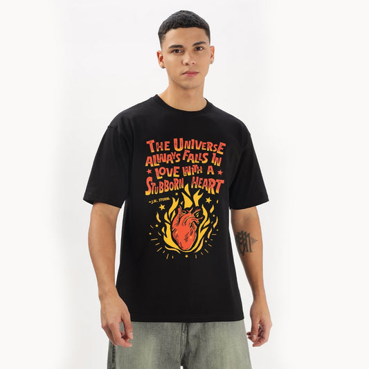 A Stubborn Heart Oversized T-Shirt - Fully Filmy - MadrascartFully Filmy