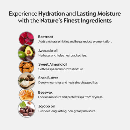 Beetroot Lip Balm | Lip Care | For Dry & Chapped Lips | For Pigmented Lips | For Women & Men, 1 Count, Red - Deyga Natural Skincare - MadrascartDeyga