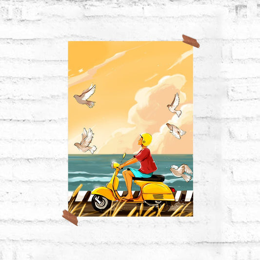 Bikers Posters - Calm evening - Fully Filmy - MadrascartFully Filmy