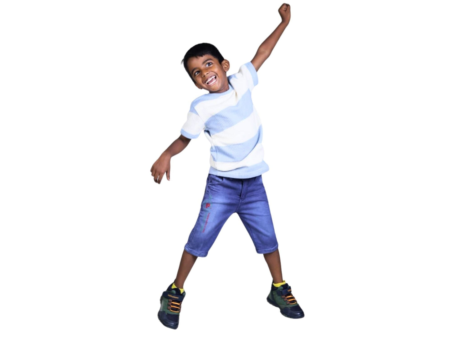 Breezy Stripes Boys Tee - Watermelon Boys - MadrascartWatermelon Boys