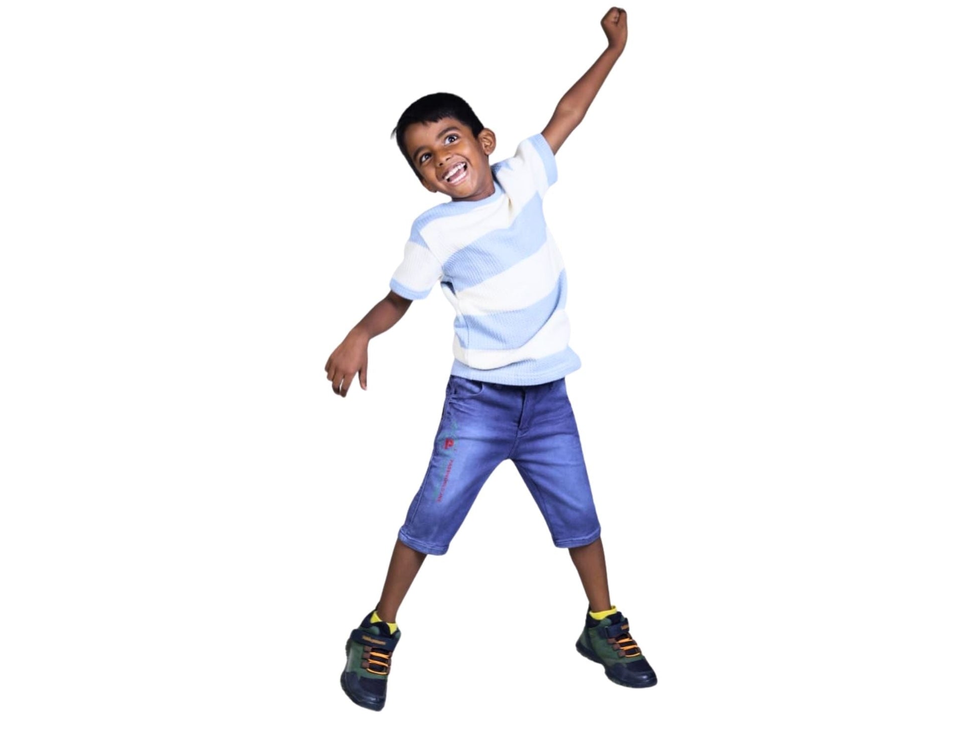 Breezy Stripes Boys Tee - Watermelon Boys - MadrascartWatermelon Boys