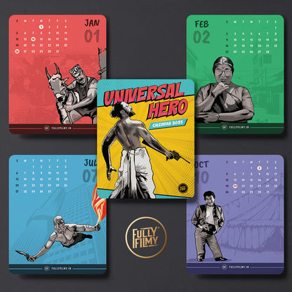 Universal Hero 2025 - Desk Calendar - Fully Filmy