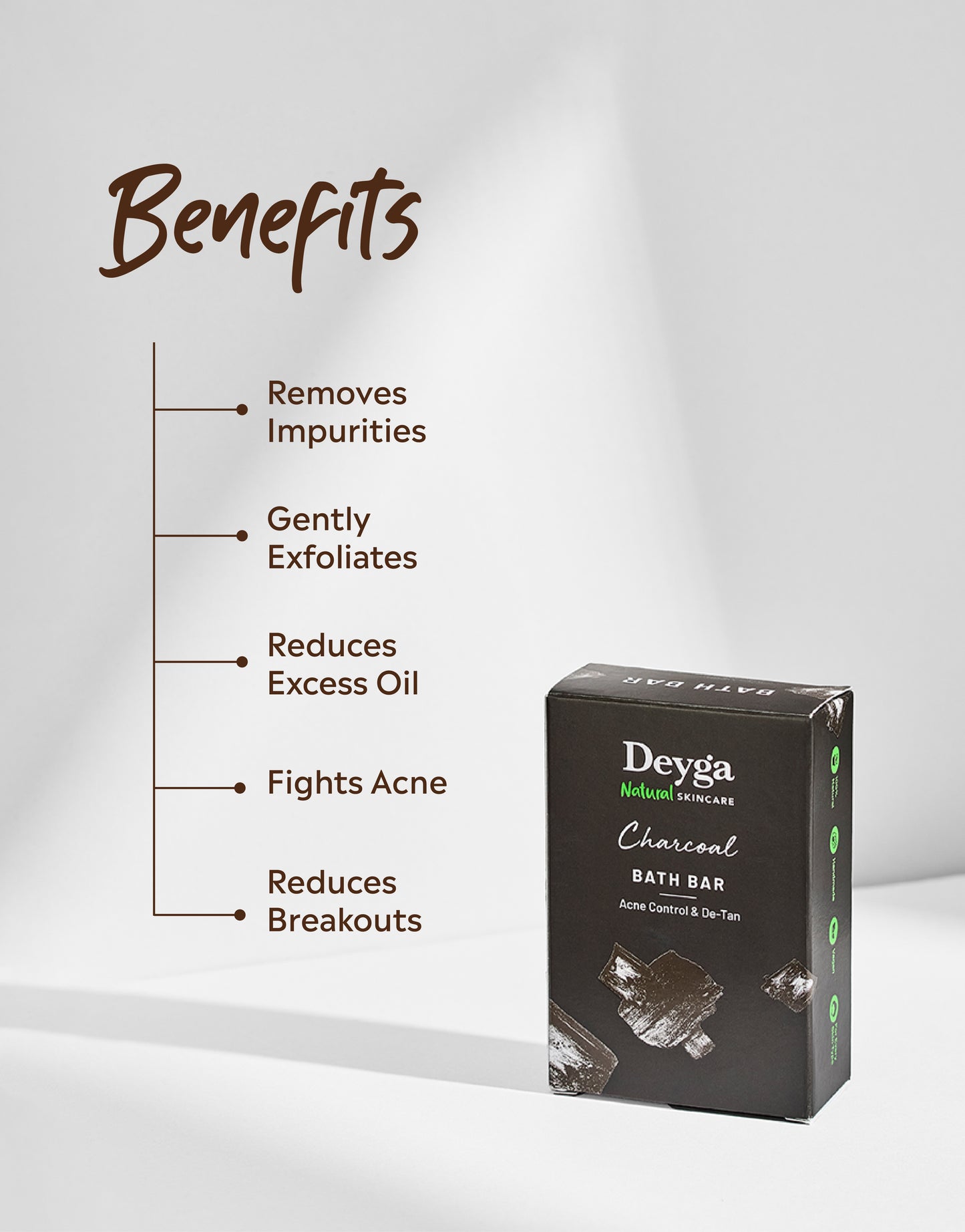 Charcoal Soap | Reduces Acne, Scars, and Blackheads | Deeply Cleanses and Detoxifies | Perfect for Oily Skin - Deyga Natural Skincare