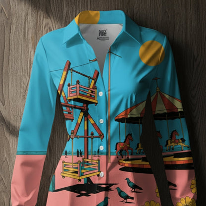 Coastal Carnival Women's Shirt - Fully Filmy - MadrascartFully Filmy