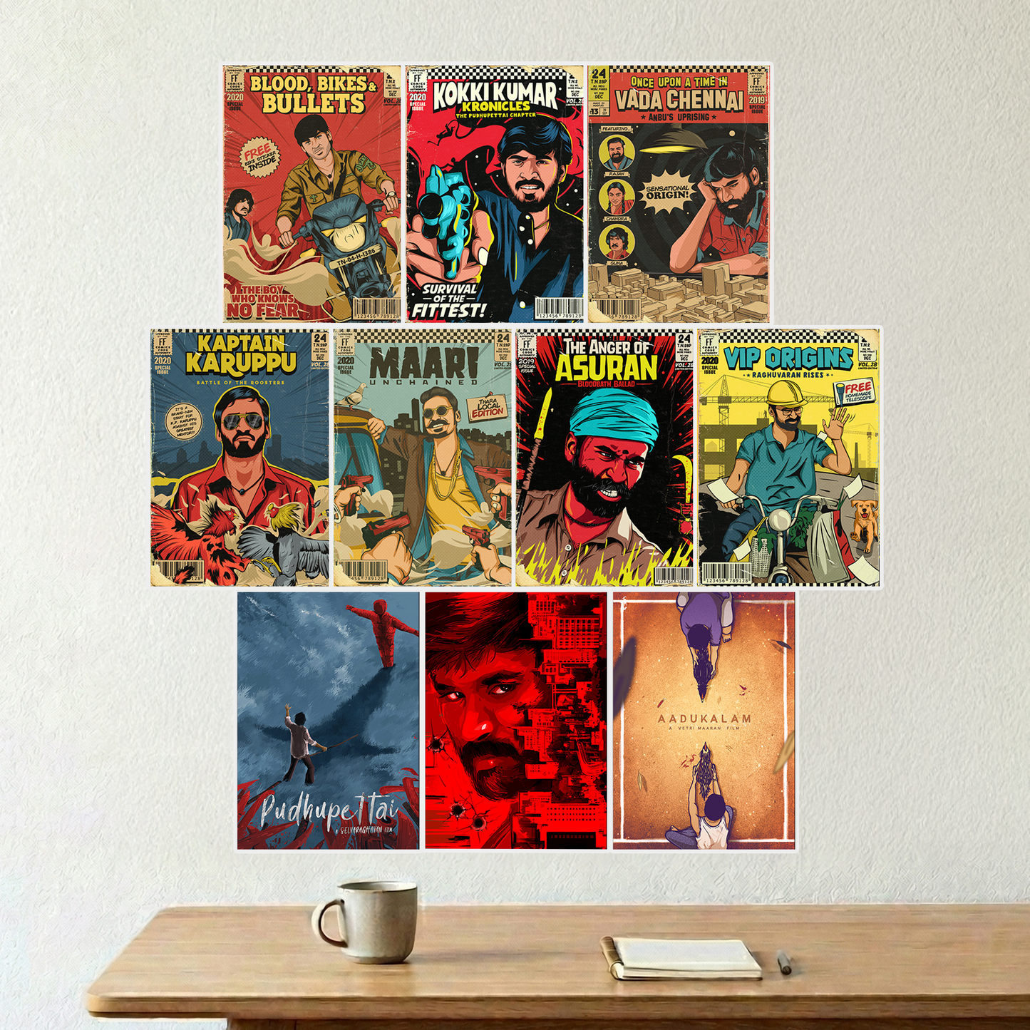DHANUSH POSTER KIT - Fully Filmy