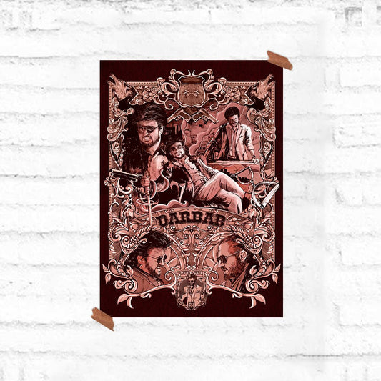 Darbar Vintage Art Poster - Fully Filmy - MadrascartFully Filmy