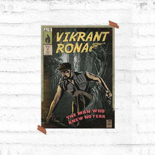 Devil's Half - Tone Comic Art | Official Vikrant Rona Poster - Fully Filmy - MadrascartFully Filmy