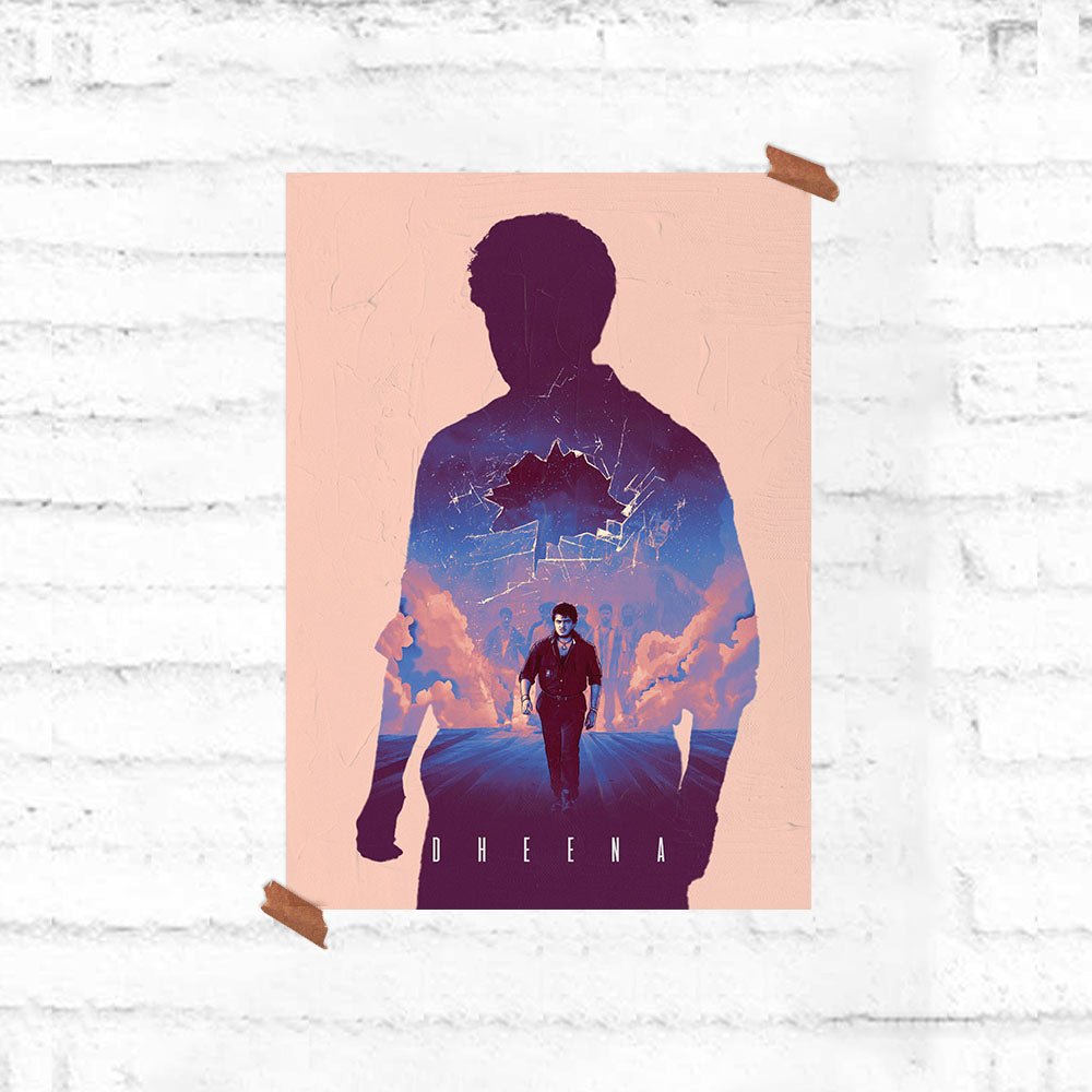 Dheena Silhouette Poster - Fully Filmy - MadrascartFully Filmy