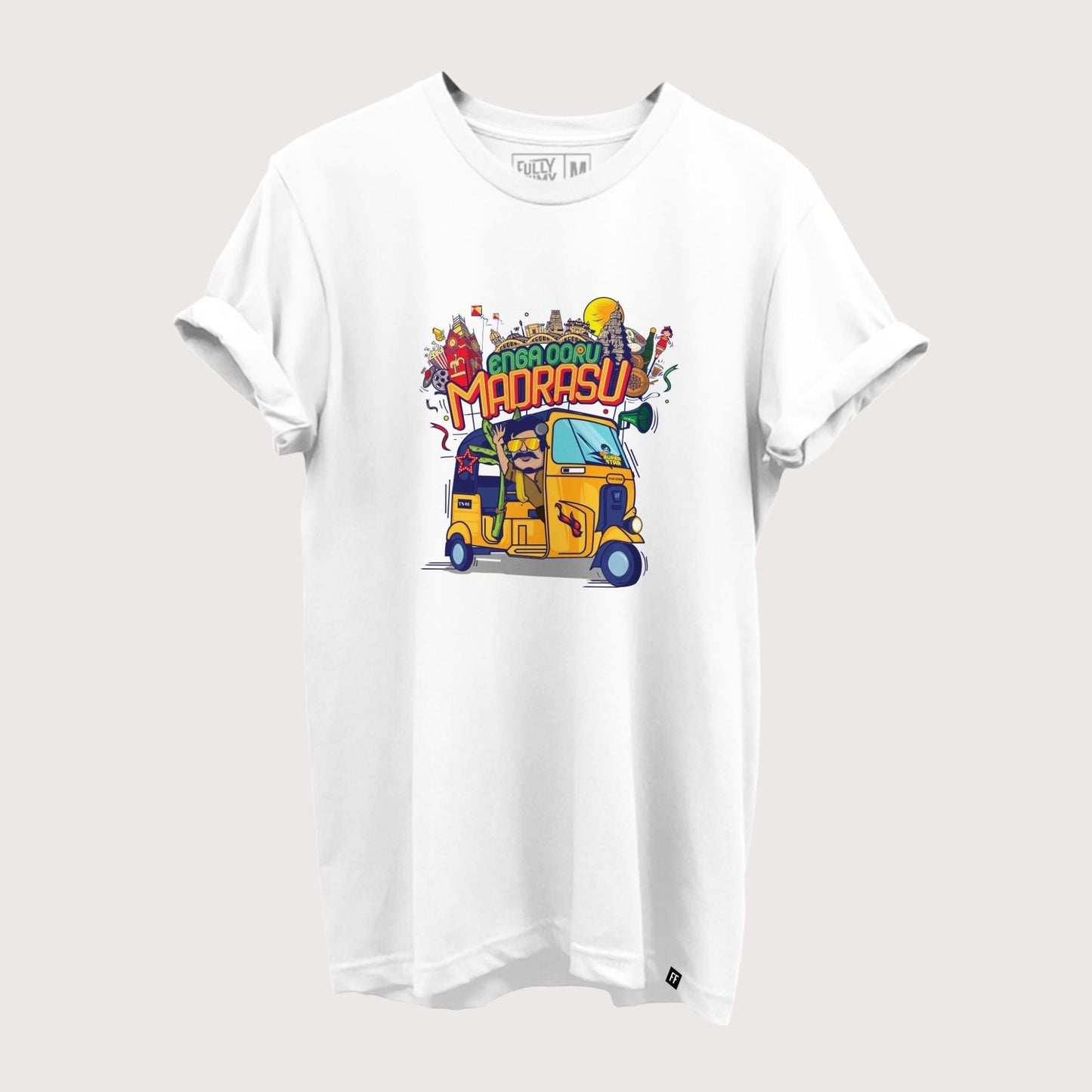 Enga Ooru Madrasu | White Edition T-Shirt - Fully Filmy - MadrascartFully Filmy
