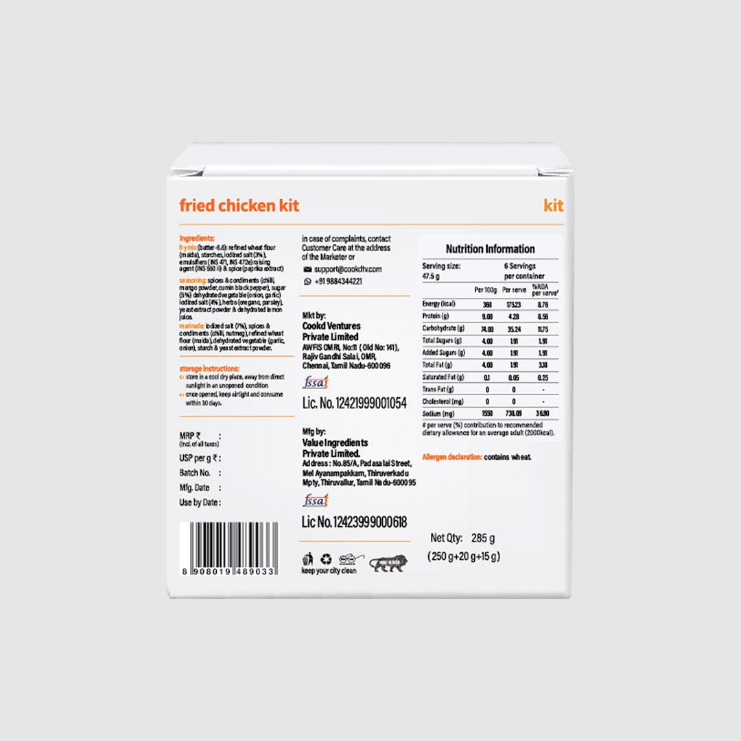 Fried Chicken Kit - Cookd - MadrascartCookd