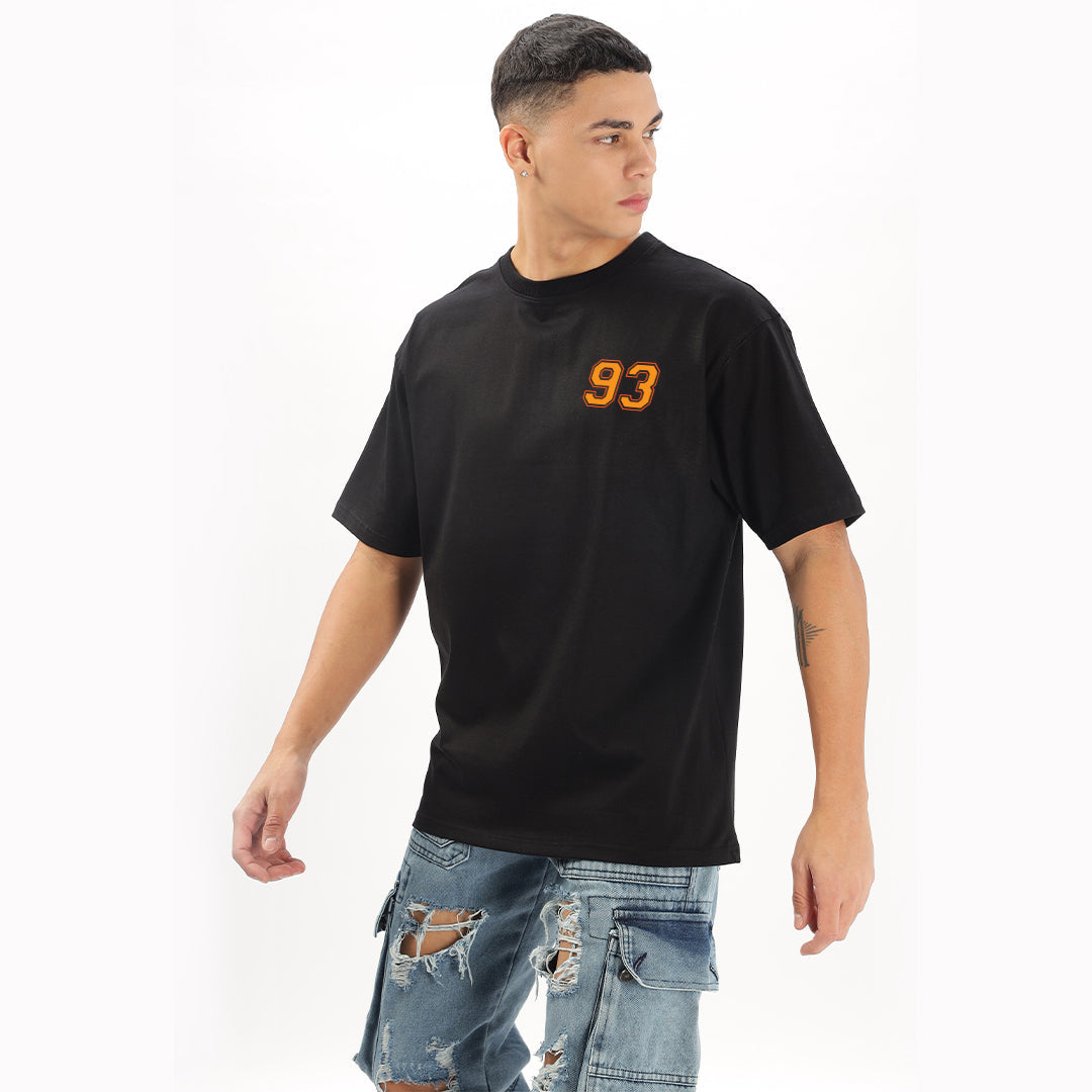 Number 93 | Moto Oversized T-Shirt (Left Pocket & Back) - Fully Filmy