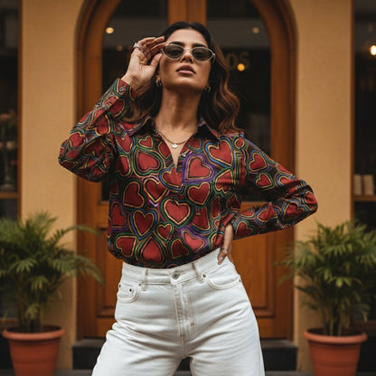 Heartpop Women's Shirt - Fully Filmy - MadrascartFully Filmy