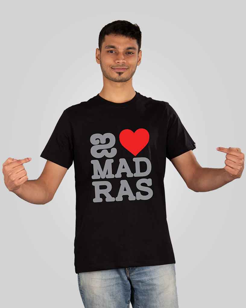 I Love Madras T-Shirt - Fully Filmy - MadrascartFully Filmy