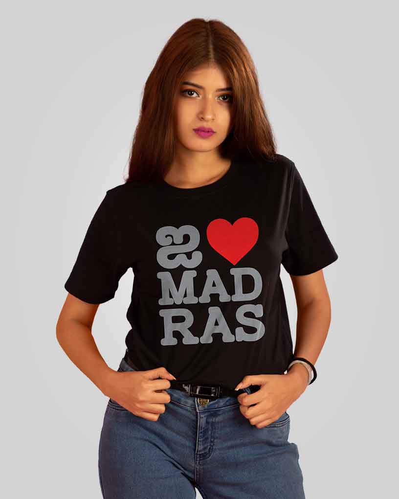 I Love Madras T-Shirt - Fully Filmy - MadrascartFully Filmy