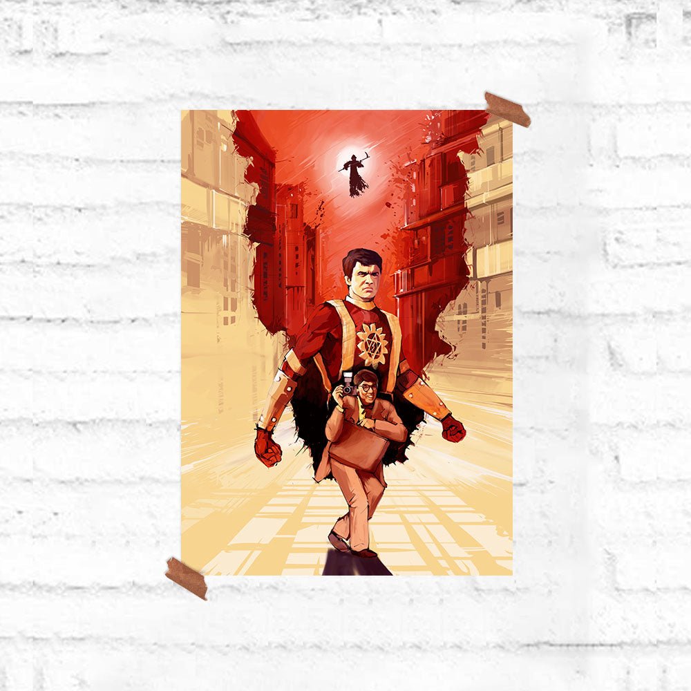 Indian Superhero - Shaktimaan Tribute Poster - Fully Filmy - MadrascartFully Filmy