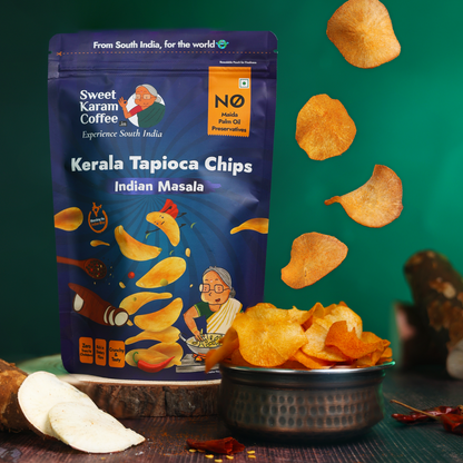 Kerala Tapioca Chips - Indian Masala 65g - Sweet Karam Coffee
