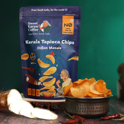 Kerala Tapioca Chips - Indian Masala 65g - Sweet Karam Coffee