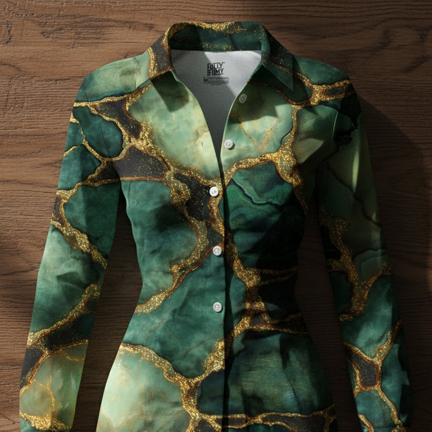 Jade Marble Women's Shirt - Fully Filmy - MadrascartFully Filmy