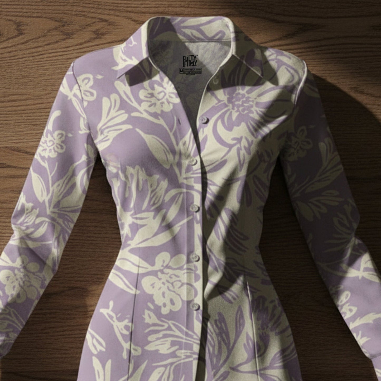 Lilac Bloom Women's Shirt - Fully Filmy - MadrascartFully Filmy